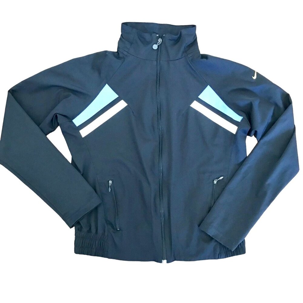 Nike Kids Navy Blue Full Zip Lightweight‎ Track Jacket Youth Size L Unisex